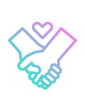 El sıkışma simgesi vektör illüstrasyonu