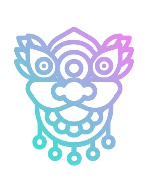 Tatlı bir çizgi film canavarının vektör çizimi