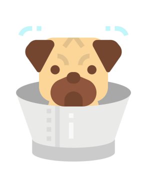 Köpek simgesinin vektör illüstrasyonu