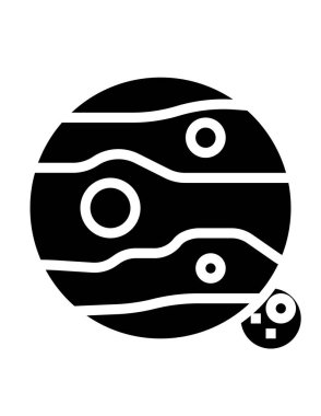 Gezegen simgesi, vektör çizimi