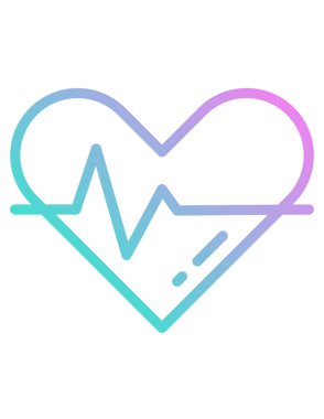 kardiyogram ikon vektör çizimi