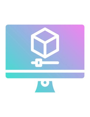 Beyaz arkaplanda TV izleme vektör simgesi