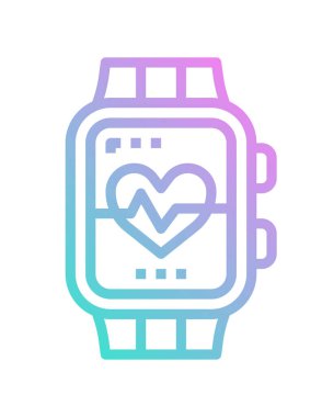 Beyaz arkaplanda fitness izleyicisi olan akıllı twatch