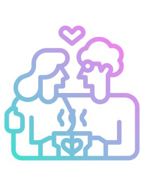 aile konsepti simgesi, vektör illüstrasyonu 