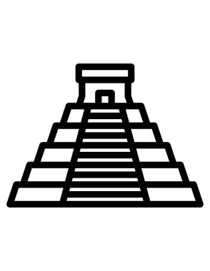 itza chichen piramidinin vektör çizimi