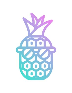 meyve çizgisi simgesi, vektör illüstrasyonu