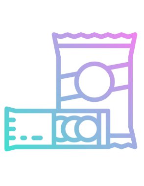 Atıştırmalık simgesinin vektör illüstrasyonu