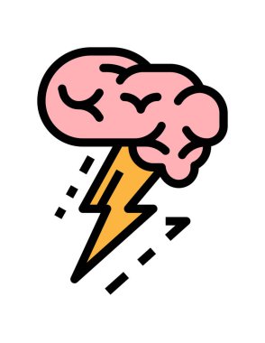 İnsan beyninin vektör çizimi