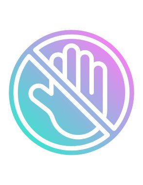 Yasaklama sembolünün vektör illüstrasyonu