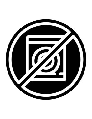 herhangi bir tasarım vektörü çizimi için düz renkli çamaşır makinesi simgesi