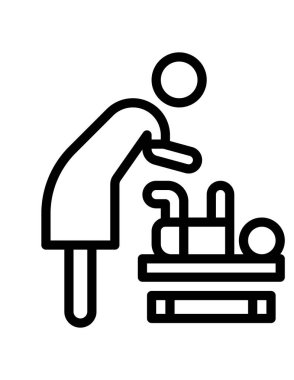 bebek çizgi vektör simgesi.