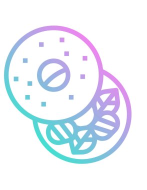 Fırın ürün simgesinin vektör illüstrasyonu