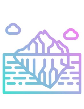 Doğa simgesinin vektör illüstrasyonu