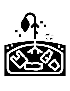 Modern b 'nin vektör illüstrasyonu güneş enerjisinin ikonundan yoksundur