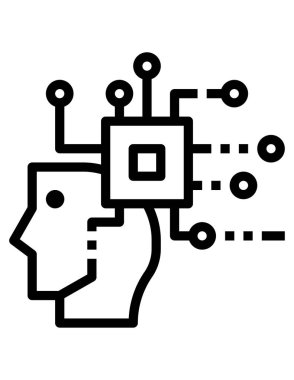 robot ikon vektör illüstrasyonu