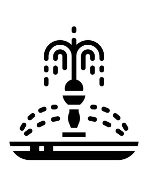 Çeşme simgesi, vektör çizimi