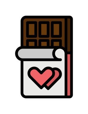 kalp kutusu ikonu vektör illüstrasyonu