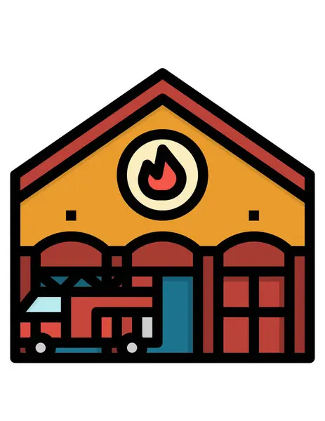 Ilustracja Wektorowa Ikony Budynku — Wektor stockowy