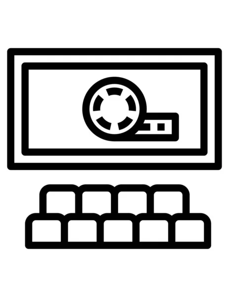 Cinema Icon Vector Illustration — Stock Vector