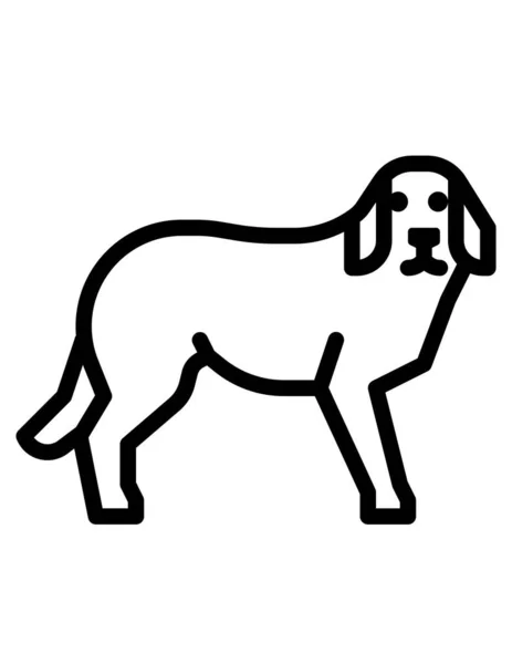 犬のアイコンベクトルイラスト — ストックベクタ