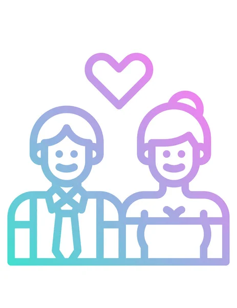Couple Amour Illustration Vectorielle — Image vectorielle