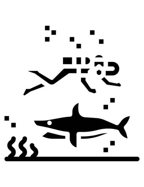 Vector Ilustración Tiburón — Vector de stock