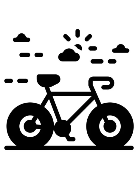 Vektor Illustration Einer Fahrradsilhouette — Stockvektor