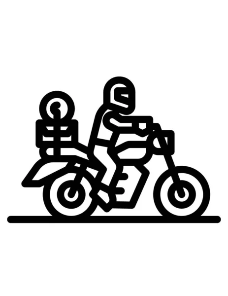 Motorkerékpár Ikon Vektor Illusztráció — Stock Vector