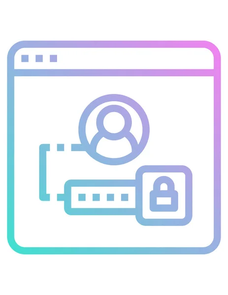 Password Protection Vector Icon — Stock Vector