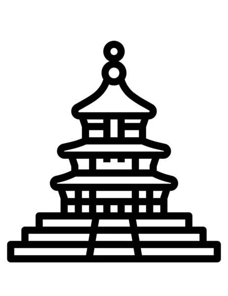 日本の寺院のベクターイラスト — ストックベクタ