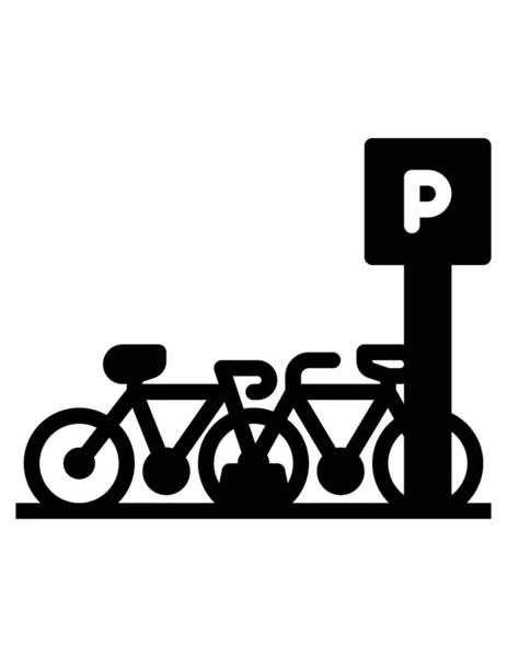 Ilustración Vectorial Una Bicicleta — Vector de stock