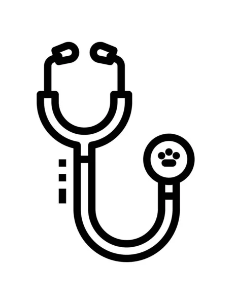 Icona Dello Stetoscopio Vettore Illustrazione — Vettoriale Stock