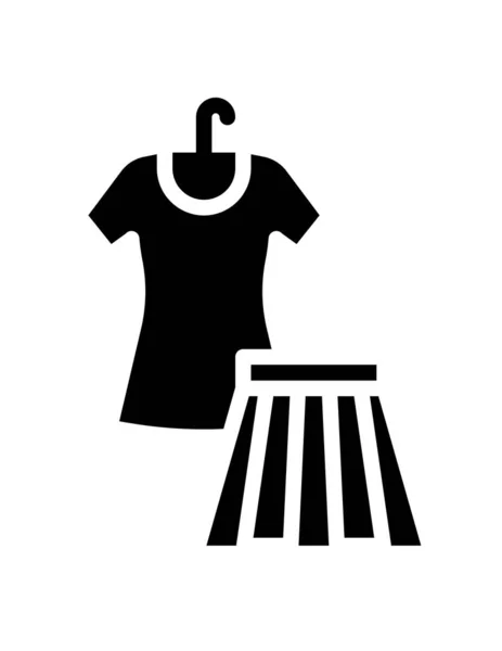 Camiseta Línea Vector Icono Sobre Fondo Blanco — Vector de stock