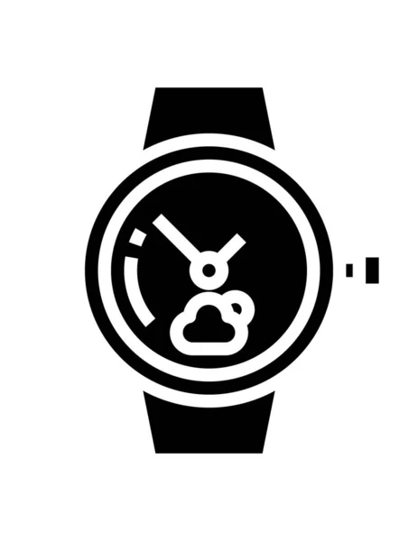 在白色背景上孤立的平面样式的手表图标 — 图库矢量图片