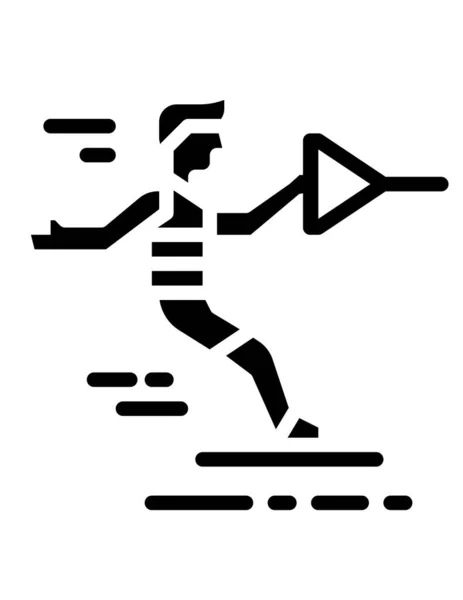 Running Man Silhouette Vektor — Stockvektor