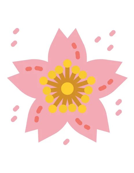 ピンクの花のベクターイラスト — ストックベクタ