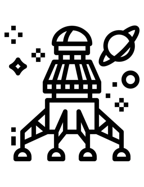 Astronomie Concept Icon Ilustrație Vectorială — Vector de stoc