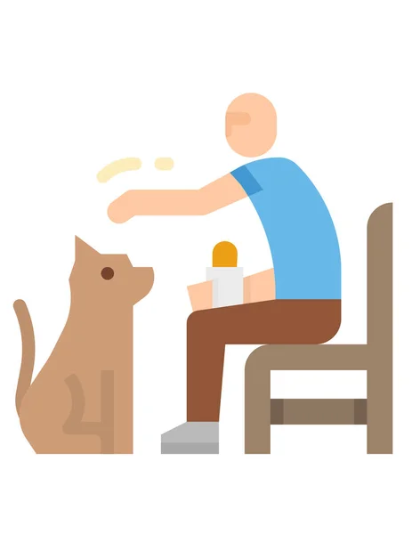 Розслабитися Собакою Парку Векторна Іконка — стоковий вектор