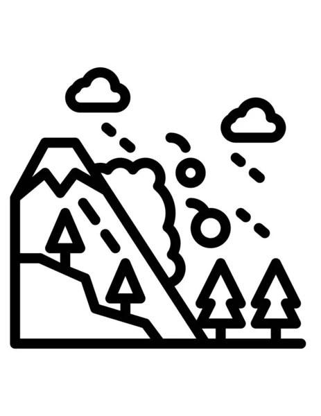 Mountain Landscape Vector Icon — Stock Vector