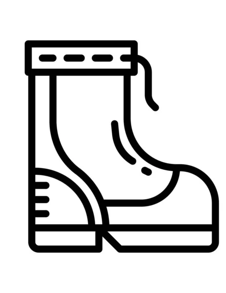 Boot Vektor Vonal Ikon — Stock Vector