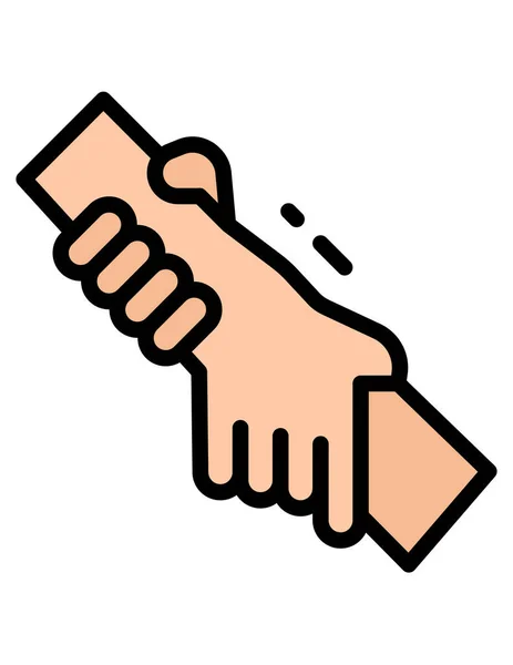 Illustration Zum Handshake Symbol Vektor — Stockvektor