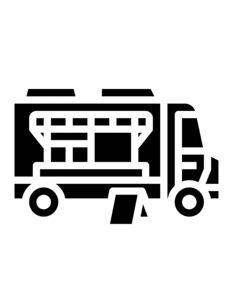 Векторна Ілюстрація Вантажівки Хот Дога Білому Тлі — стоковий вектор