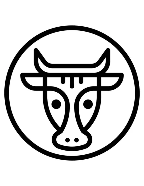 Vector Ilustración Del Icono Vaca — Archivo Imágenes Vectoriales