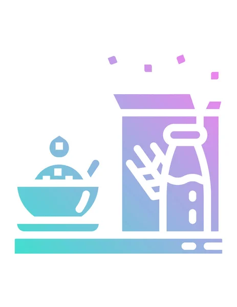 Vector Illustration Breakfast Icon — Stock Vector