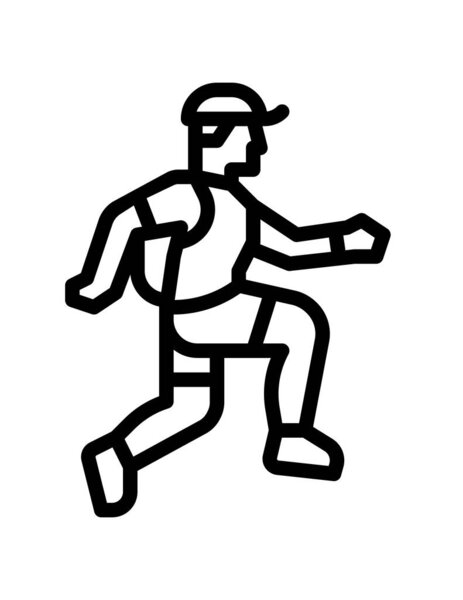 running man silhouette vector illustration