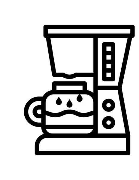 Koffie Machine Pictogram Vector Illustratie — Stockvector