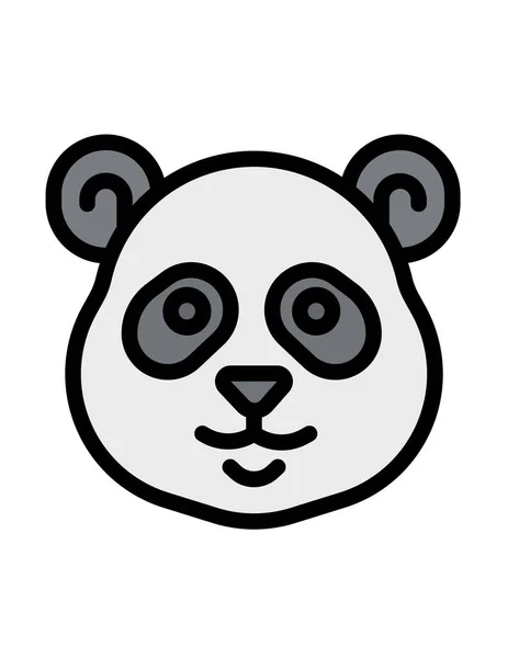Aranyos Panda Arc Ikon Vektor Illusztráció Grafika Tervezés — Stock Vector