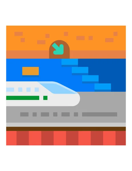 Icône Train Illustration Vectorielle — Image vectorielle