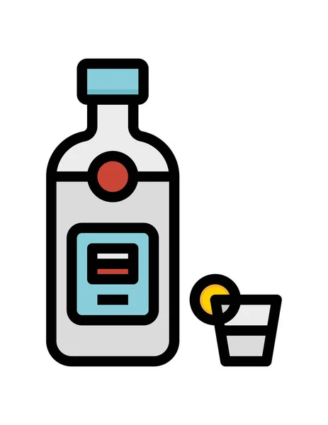 Alkoholické Nápoje Koncept Bílém Pozadí — Stockový vektor