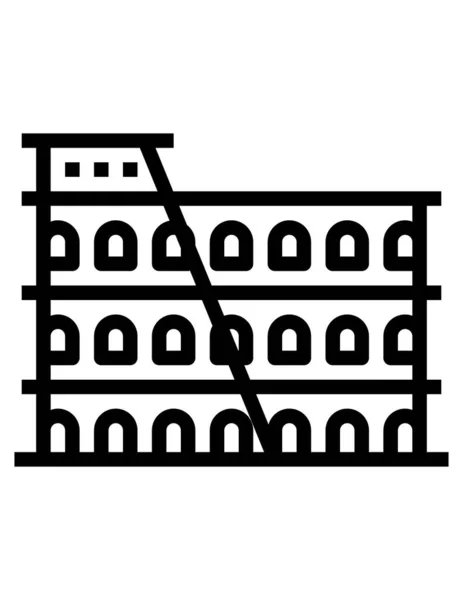 Vector Illustratie Van Colosseum Gebouw Icoon — Stockvector